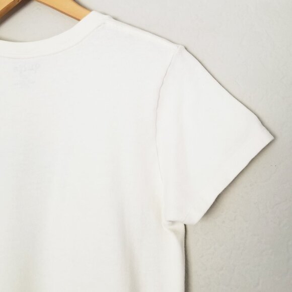 Brandy Melville John Galt Cream New Port Short Sleeve T Shirt Tee 100% Cotton OS - Picture 7 of 10